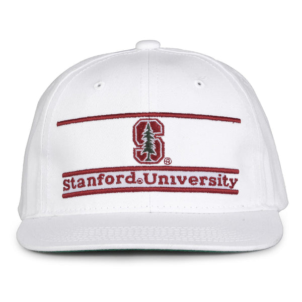 Stanford Retro Bar Snapback - White