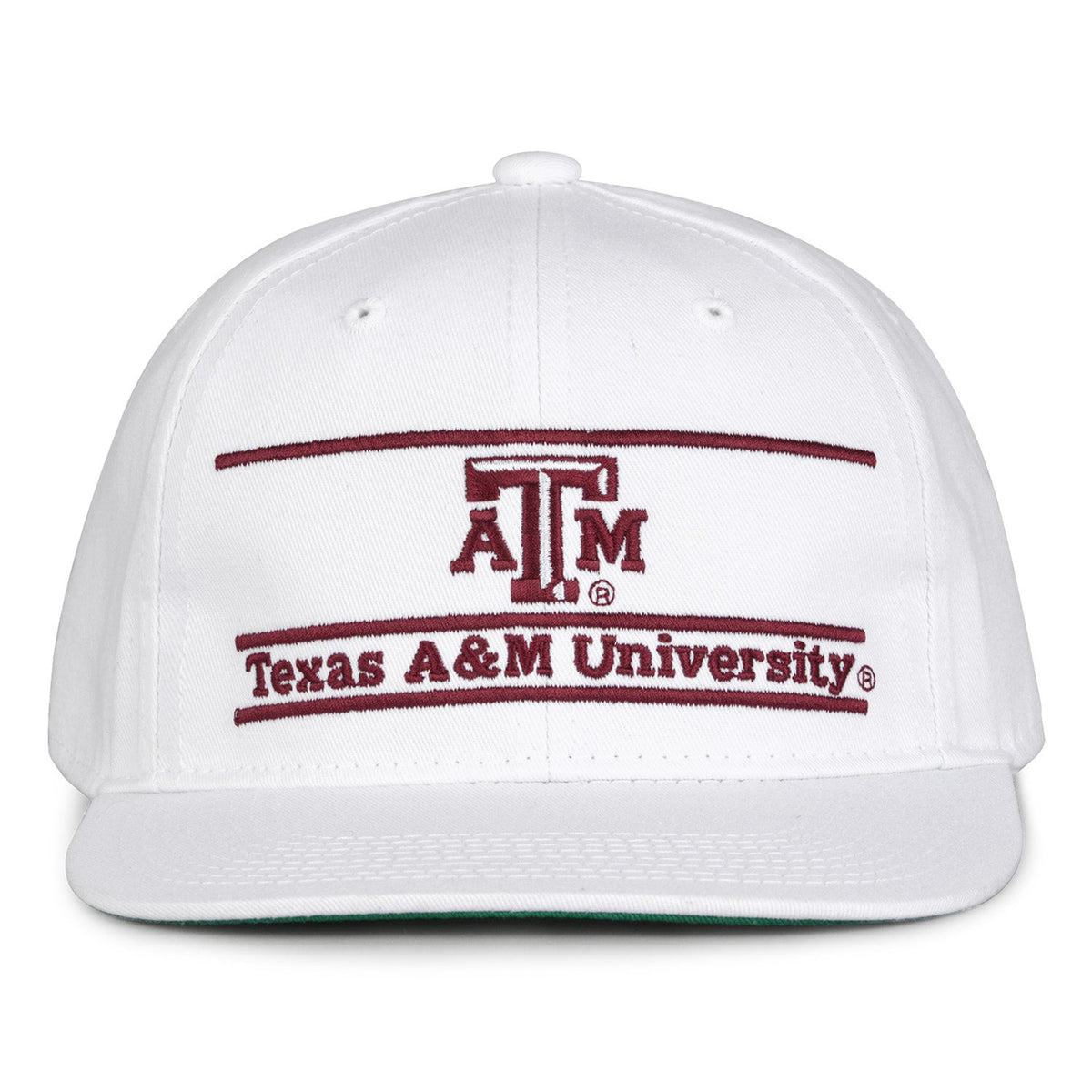 Texas A&M Aggies Retro Bar Snapback - White, front view