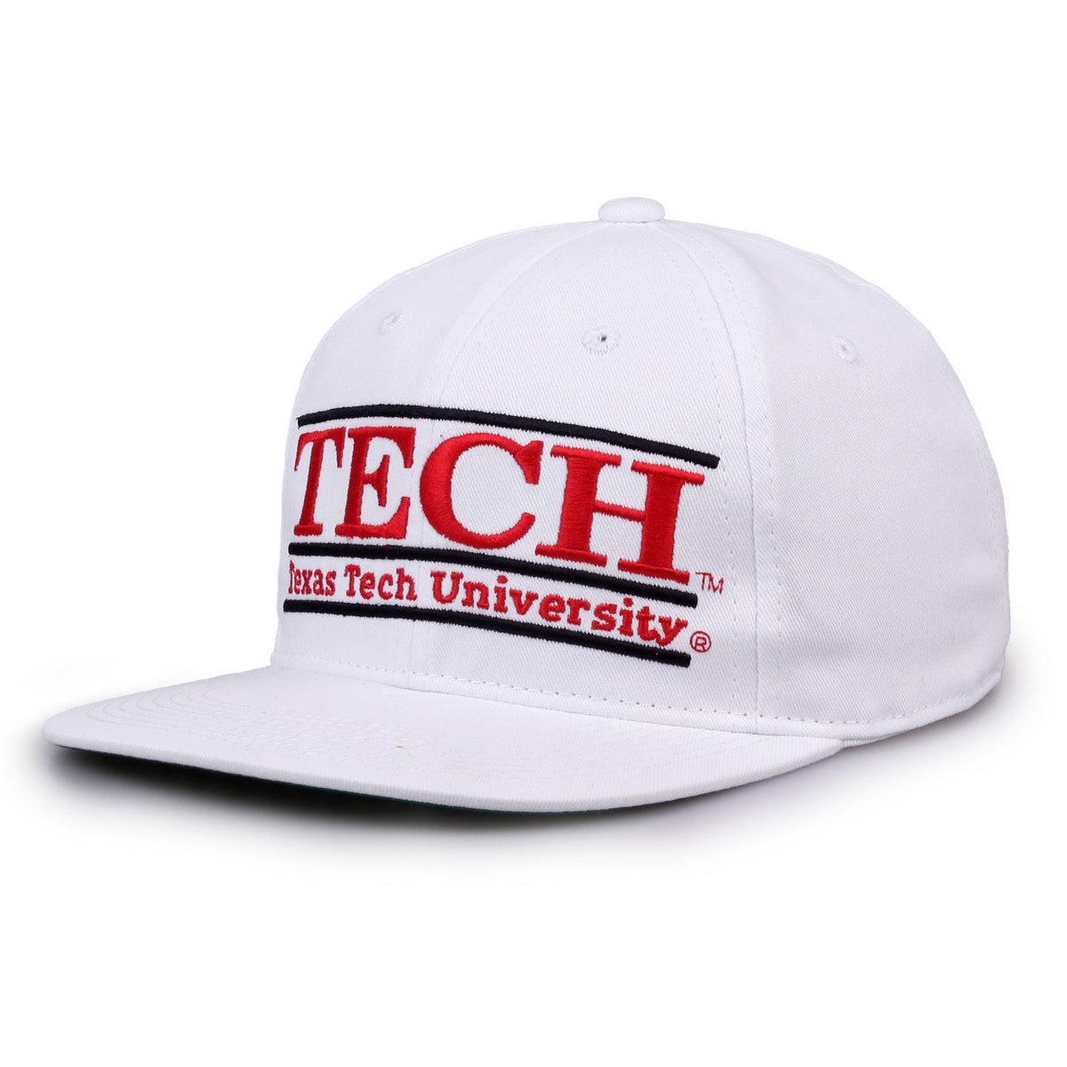 Texas Tech Red Raiders Retro Bar Snapback - White, alternate view 1