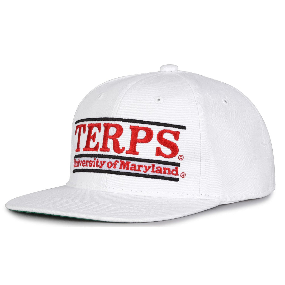 Maryland Terrapins Retro Bar Snapback - White, alternate view 1
