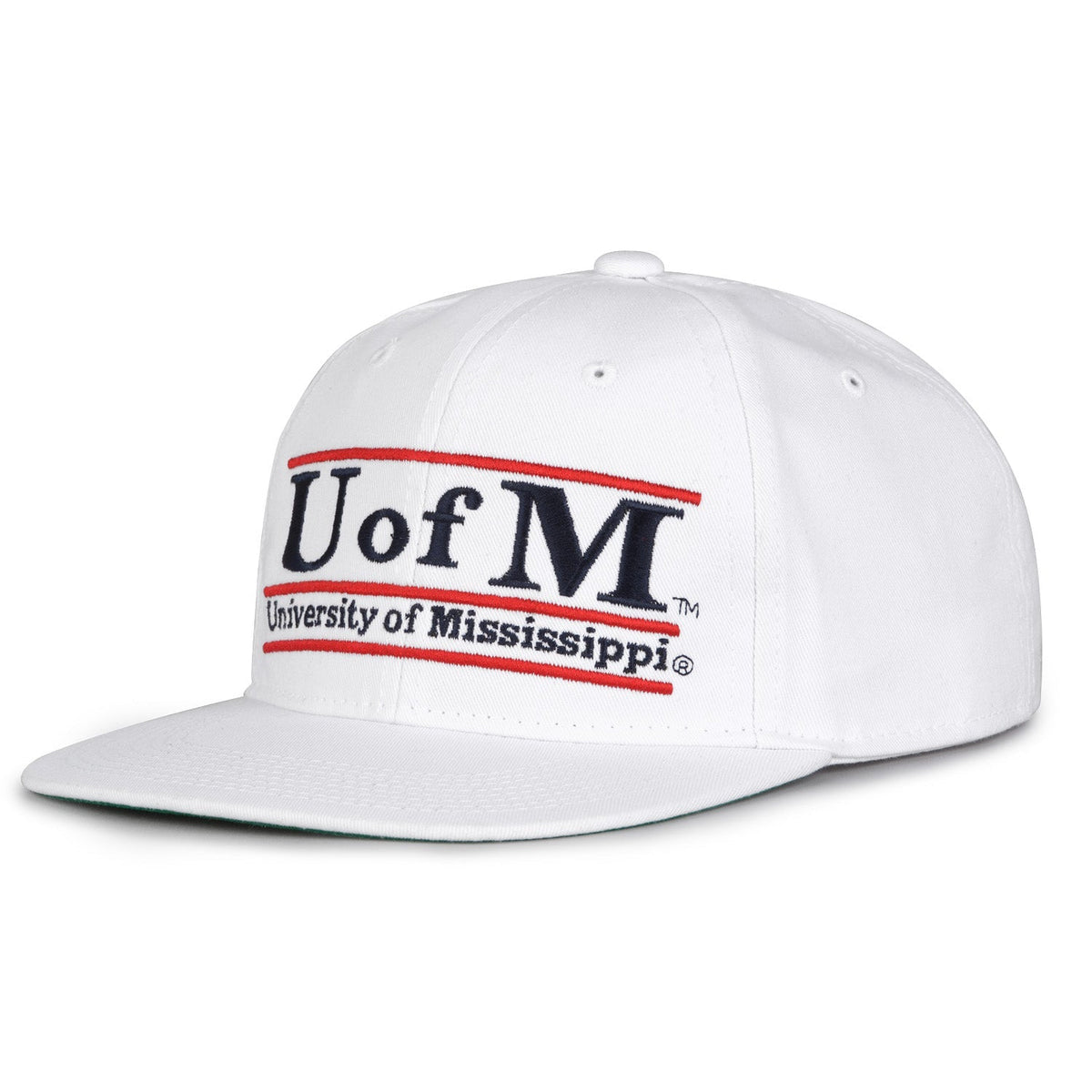 Ole Miss Rebels Retro Bar Snapback - White, alternate view 1