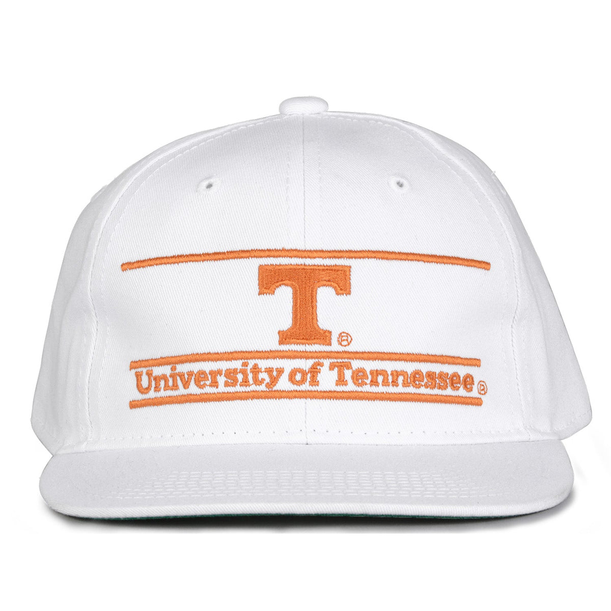 Tennessee Volunteers Retro Bar Snapback - White, front view