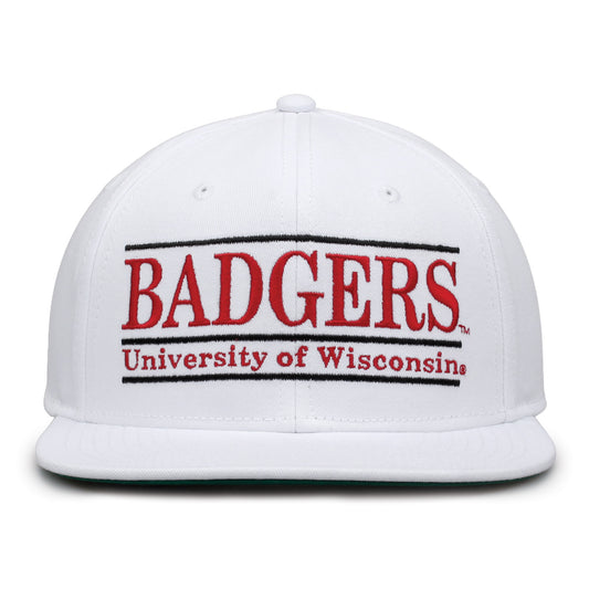 Wisconsin Retro Bar Snapback - White