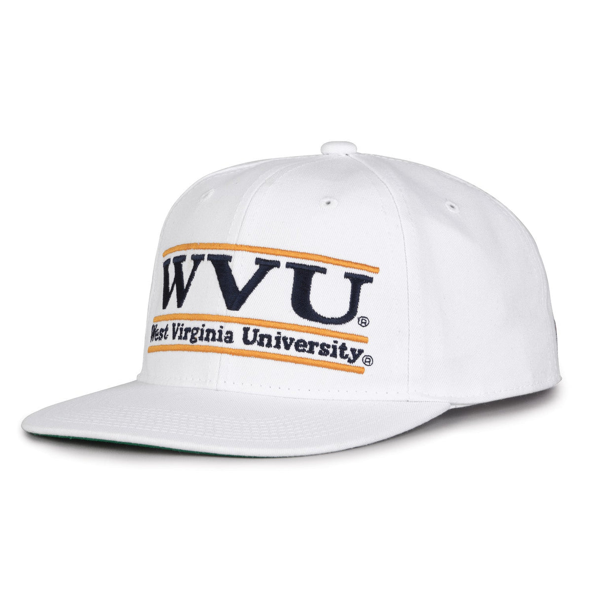 West Virginia Mountaineers Retro Bar Snapback - White, alternate view 1