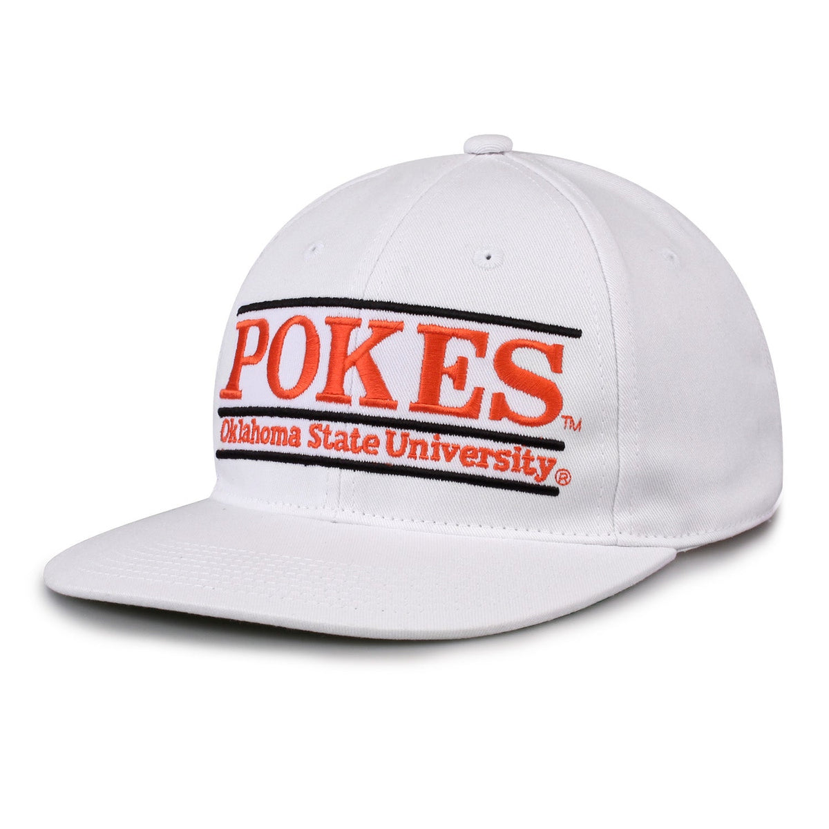 Oklahoma State Cowboys Retro Bar Snapback - White, alternate view 1