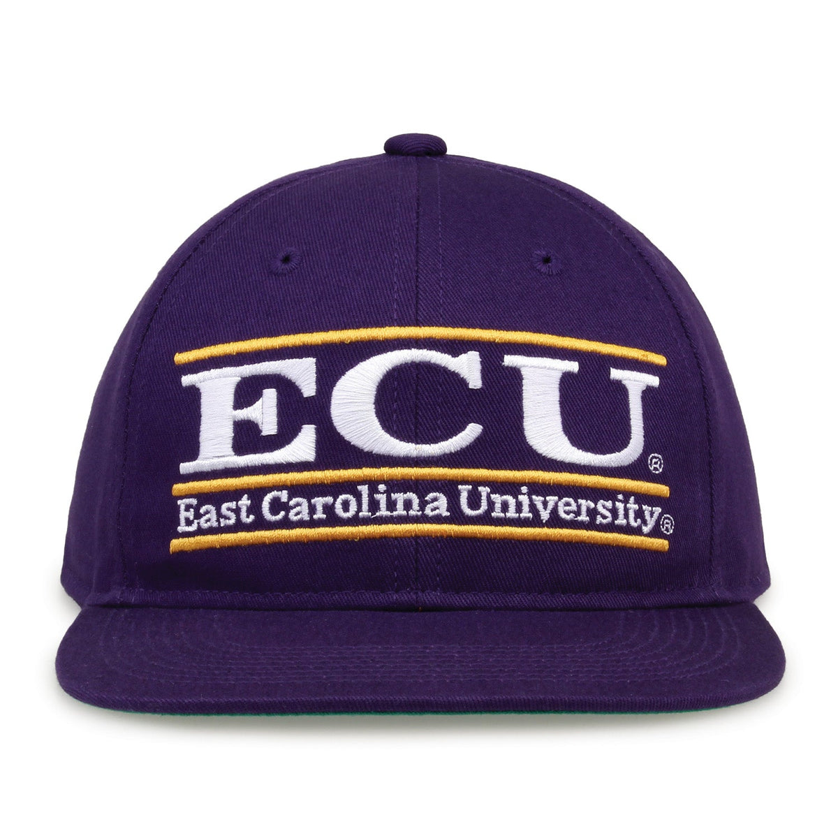 East Carolina Pirates Retro Bar Snapback - Purple, front view