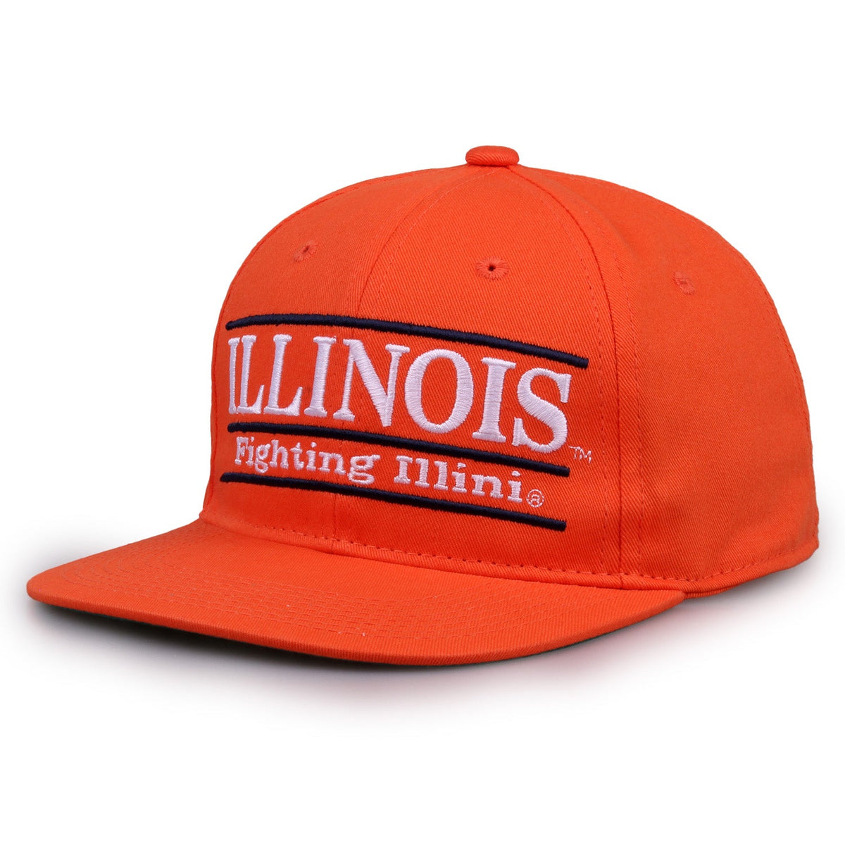 Illinois Fighting Illini Retro Bar Snapback - Orange, alternate view 1