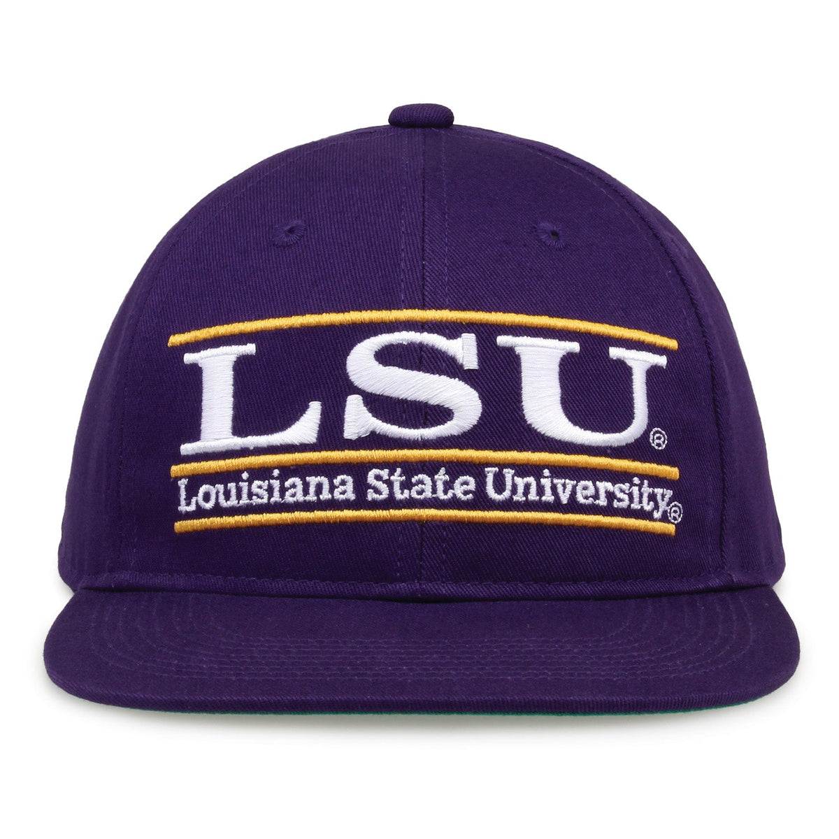 LSU Tigers Retro Bar Snapback - Purple, front view