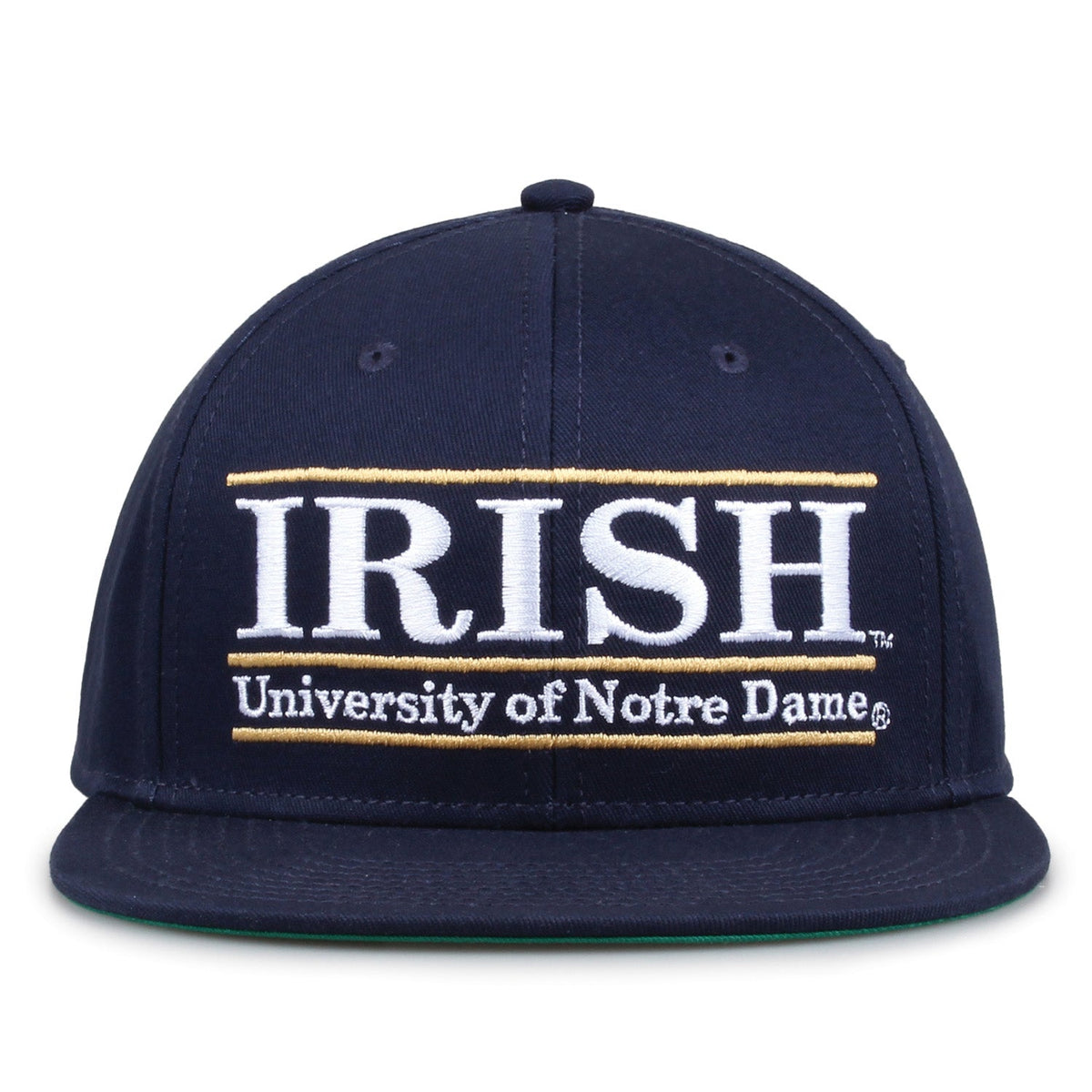 Notre Dame Fighting Irish Retro Bar Snapback - Navy, front view