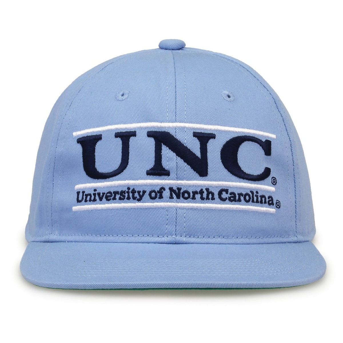 North Carolina Tar Heels Retro Bar Snapback - Carolina Blue, front view