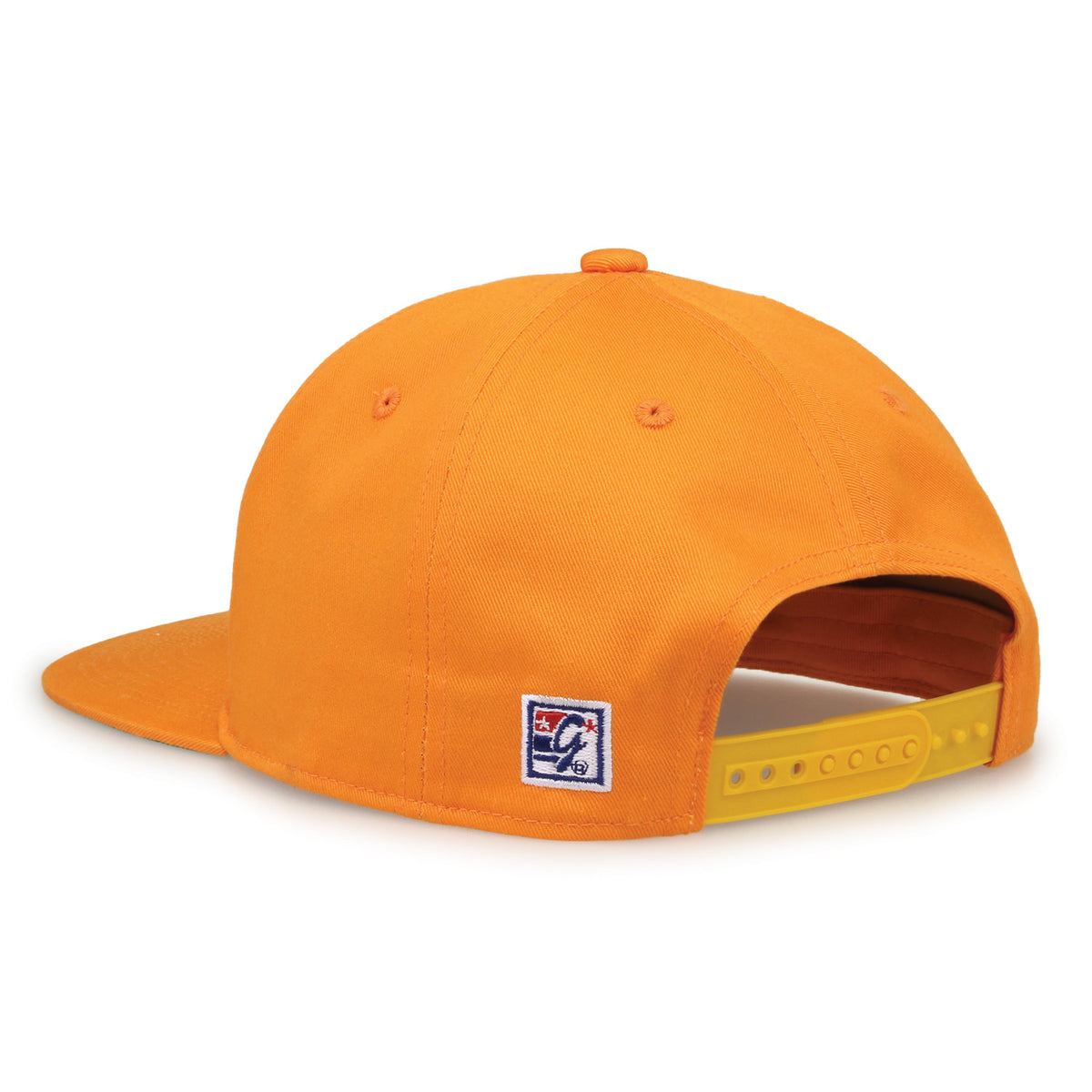 Tennessee Retro Bar snapback hat in Tennessee orange, rear view showing the adjustable snap closure