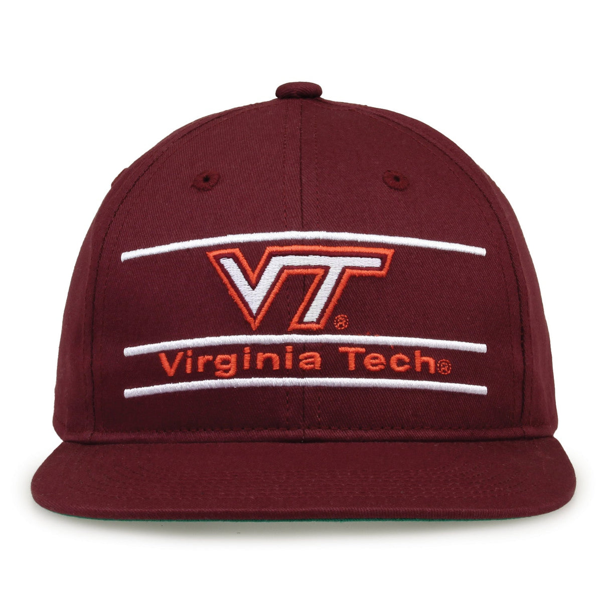 Virginia Tech Hokies Retro Bar Snapback - Maroon, front view