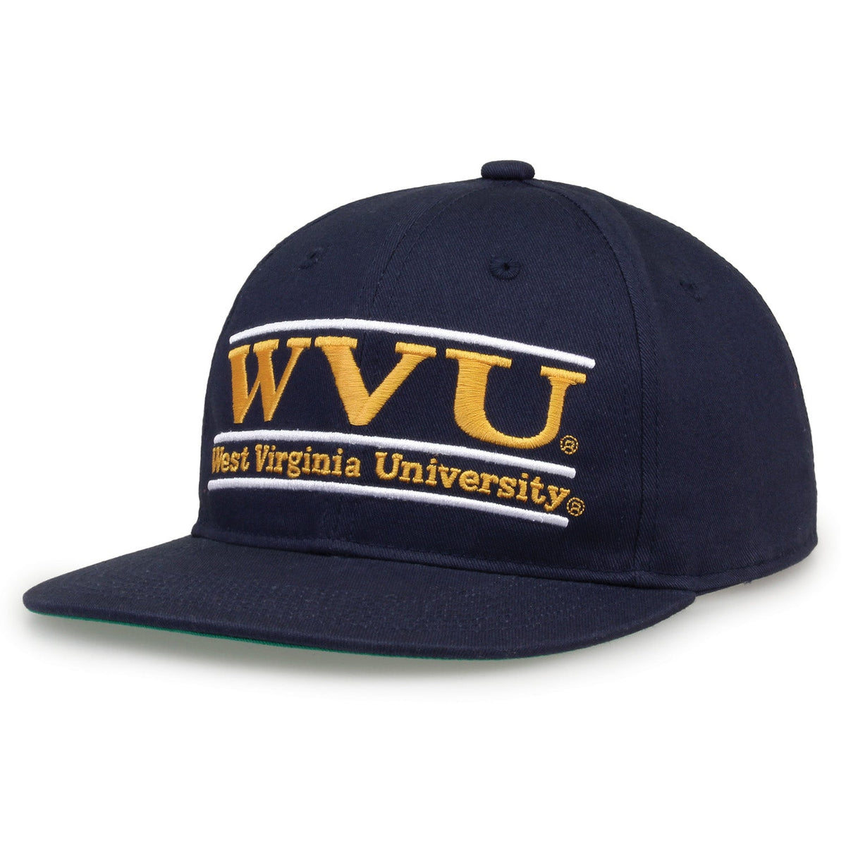 West Virginia Mountaineers Retro Bar Snapback - Navy, alternate view 1