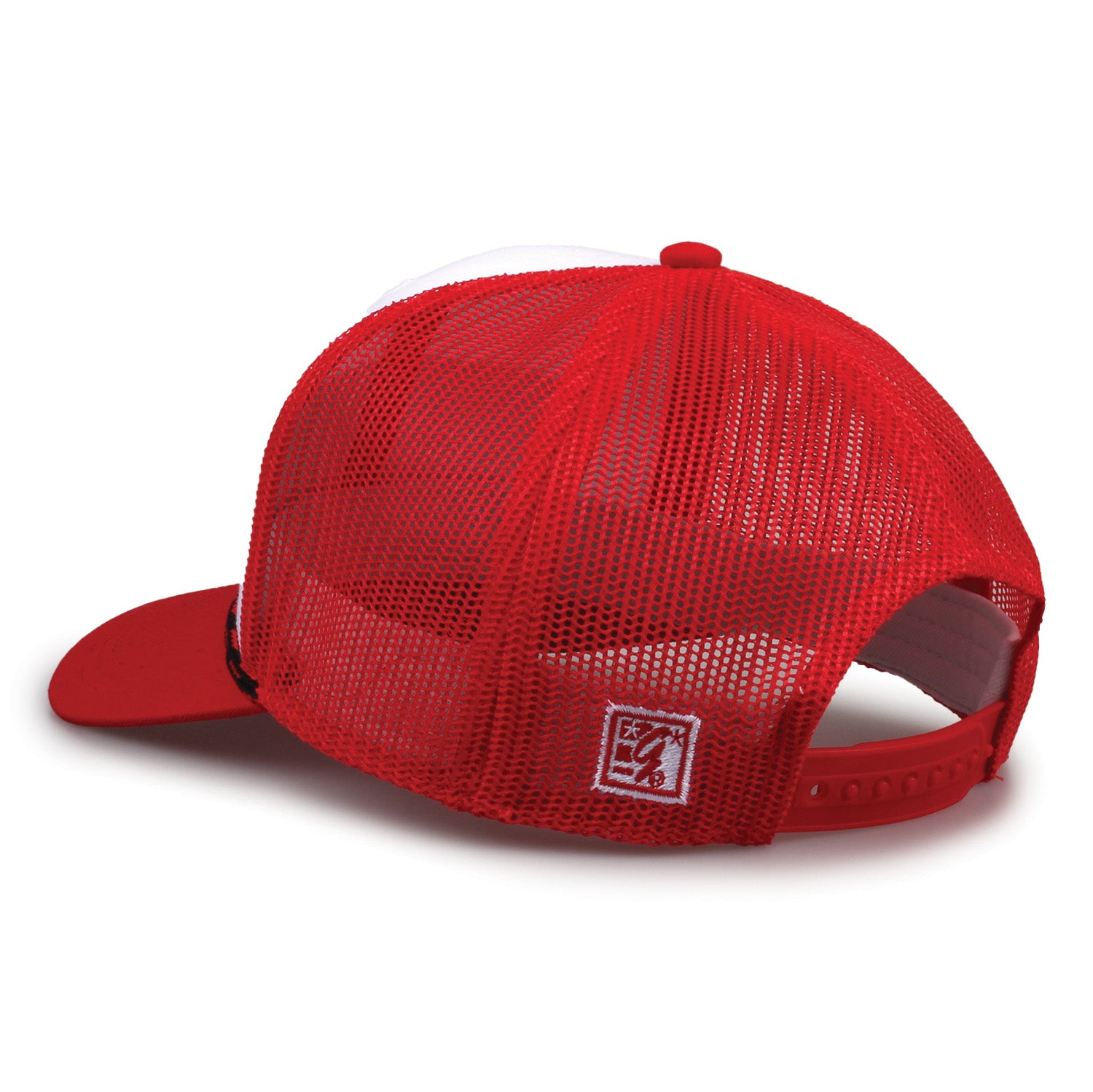 Ohio State Buckeyes Flat Brim Snapback Hat - Officially Licensed NCAA, Red/Black Retro Circle