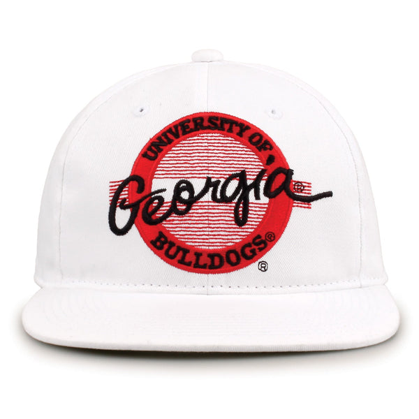 Georgia Retro Circle Snapback - White