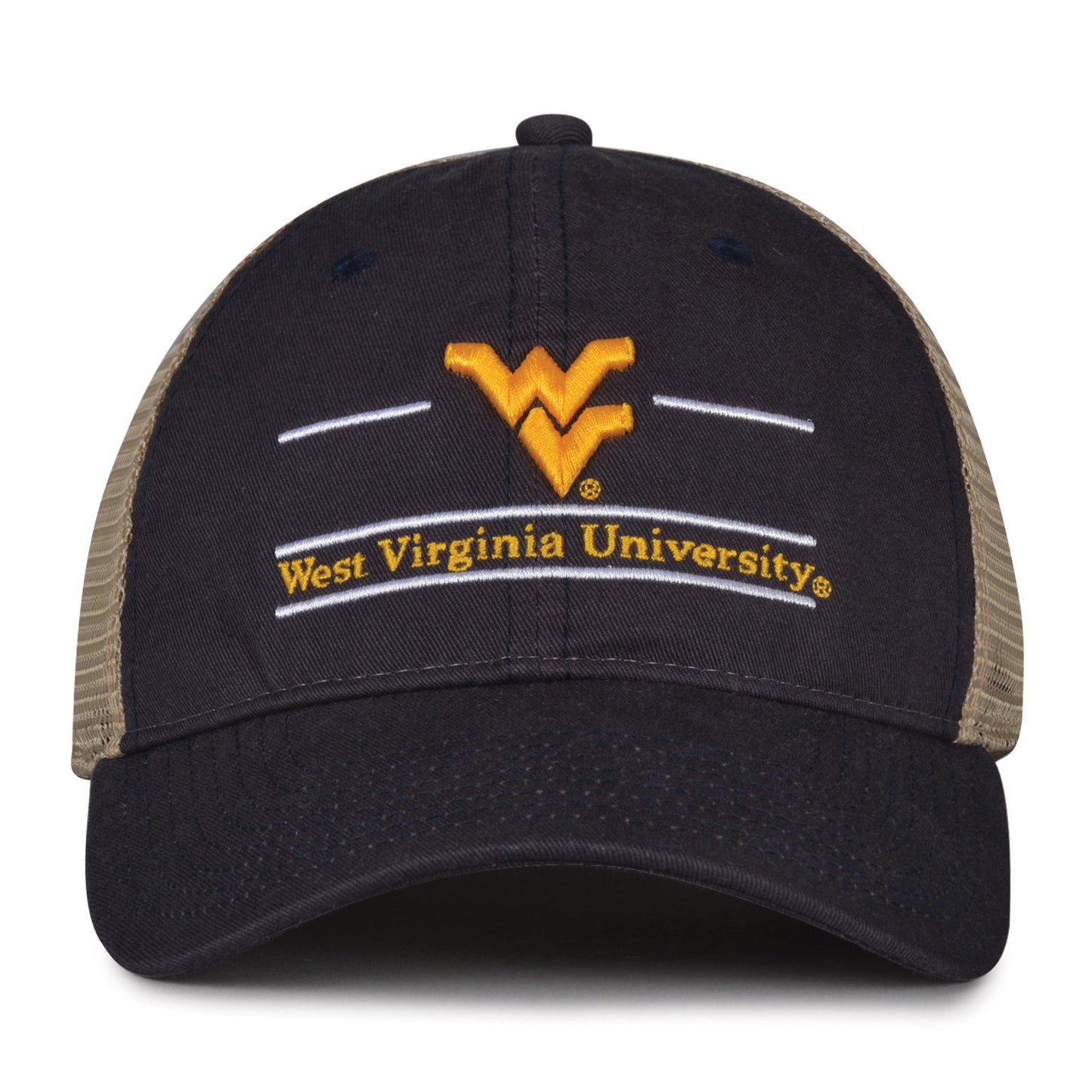 West Virginia Mountaineers trucker hat with mesh backing