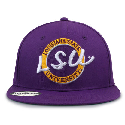 Louisiana State University Oversized Script Retro Circle Design