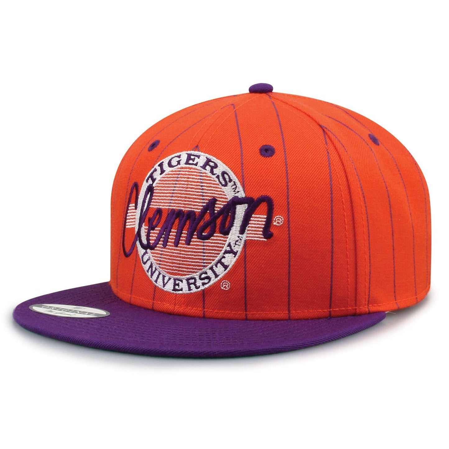 Clemson University Pinstripe Circle Design Snapback