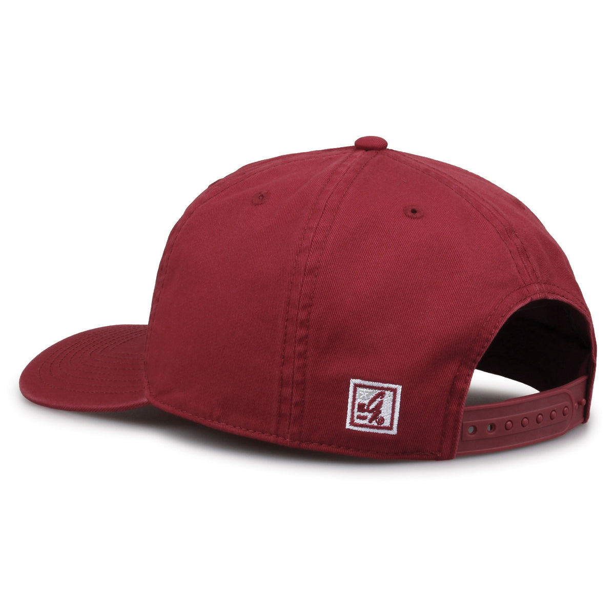 Alabama Crimson Tide Original Heritage Script Snapback in cardinal, rear view showing adjustable snapback closure