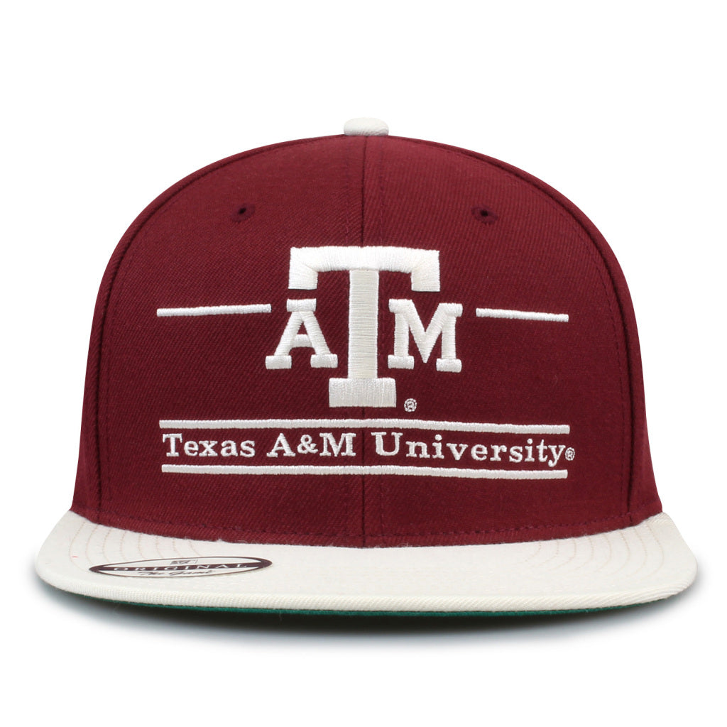 Texas A&M University Contrast Brim Split Bar Snapback