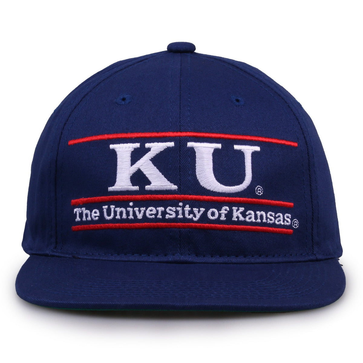 Kansas Jayhawks Retro Bar Snapback - Royal, front view