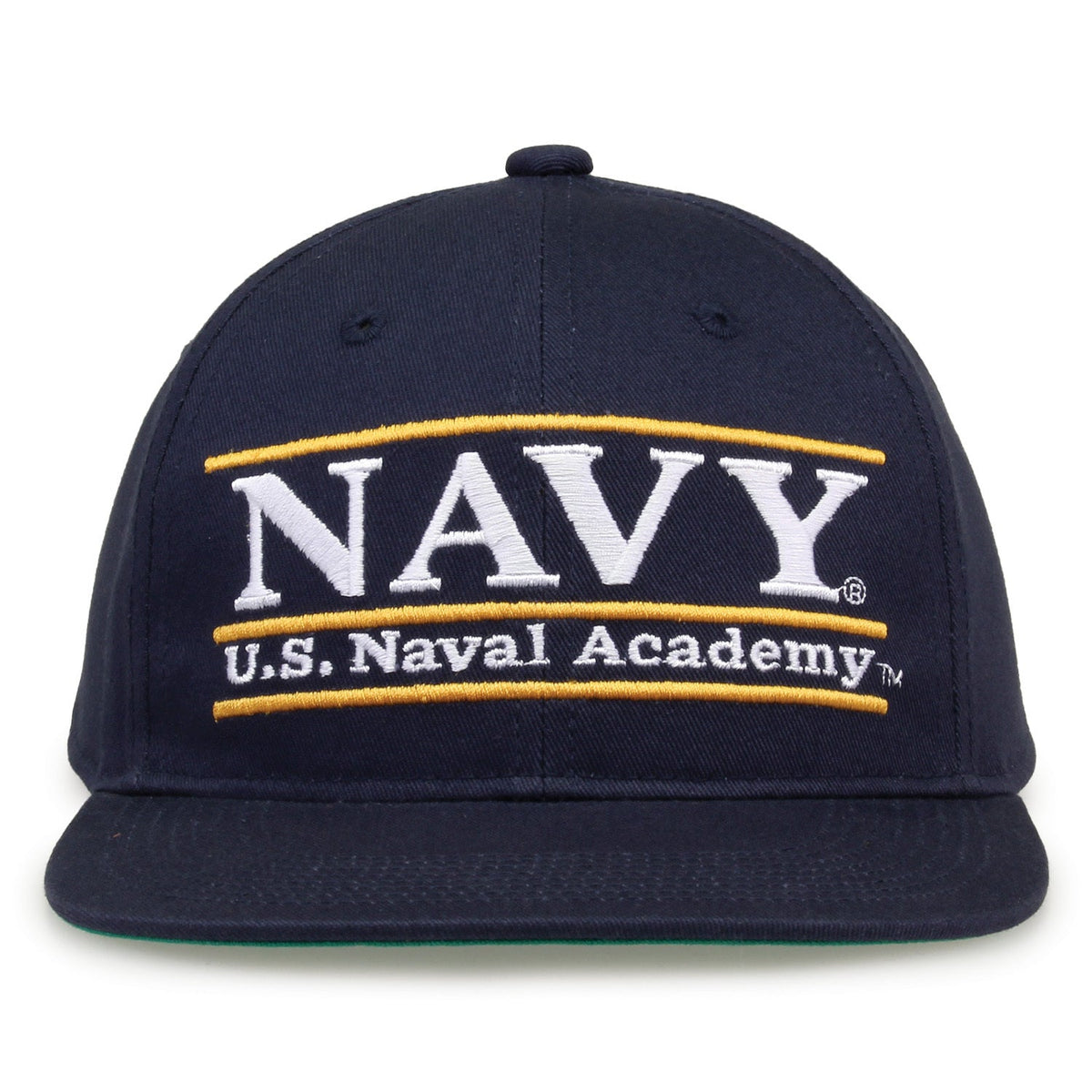 Navy Midshipmen Retro Bar Snapback - Navy, front view
