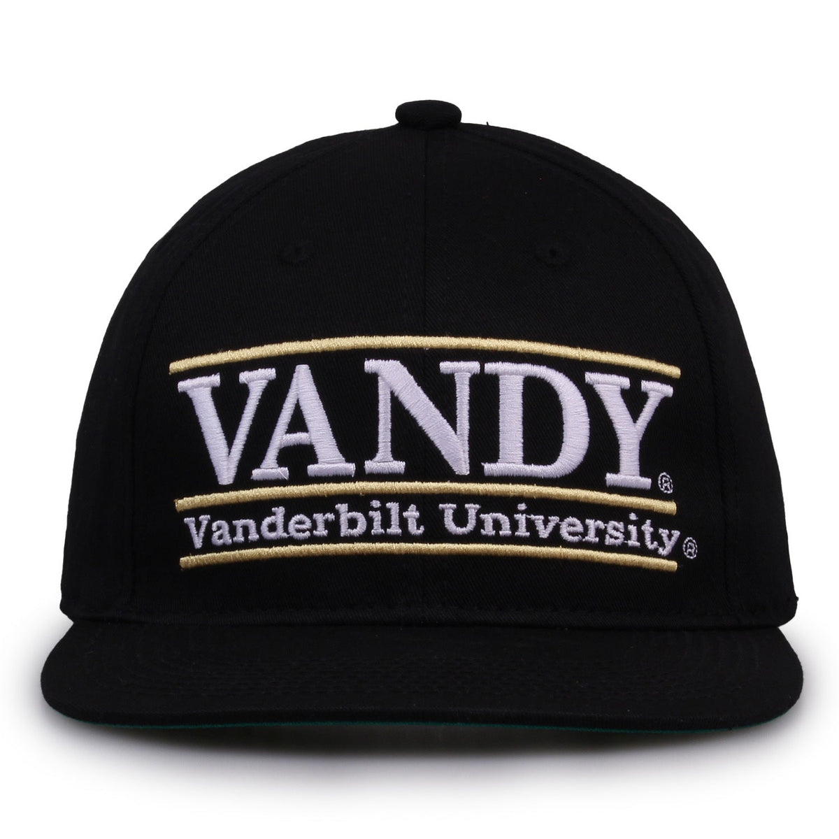 Vanderbilt Commodores Retro Bar Snapback - Black, front view
