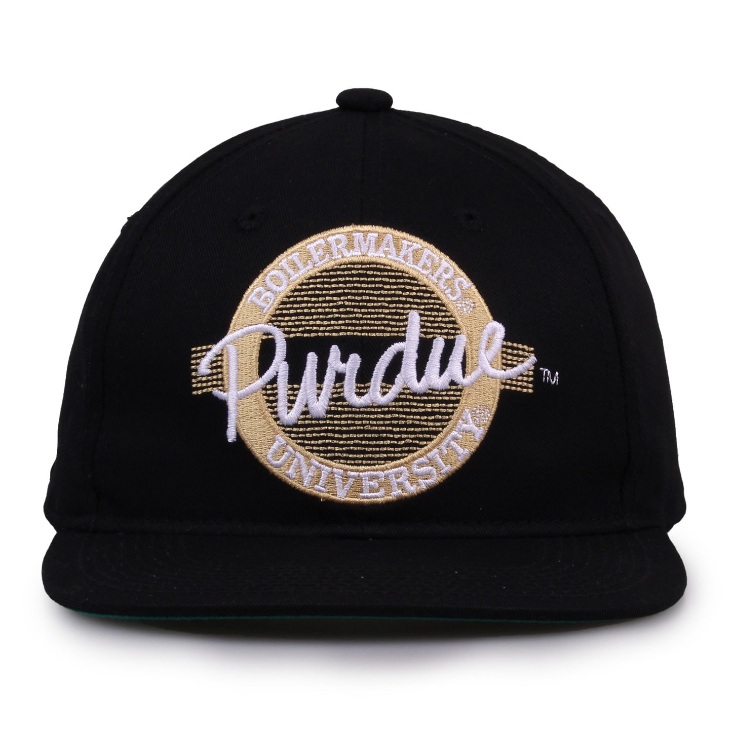 Purdue Snapback Hat Retro Circle Design