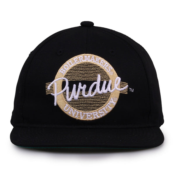 Purdue Retro Circle Snapback - Black