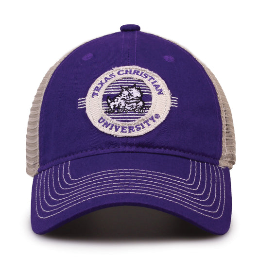 Texas Christian Trucker Hat Circle Design