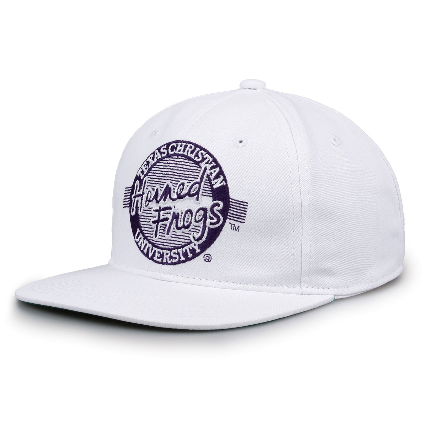 TCU Snapback Hat Retro Circle Design