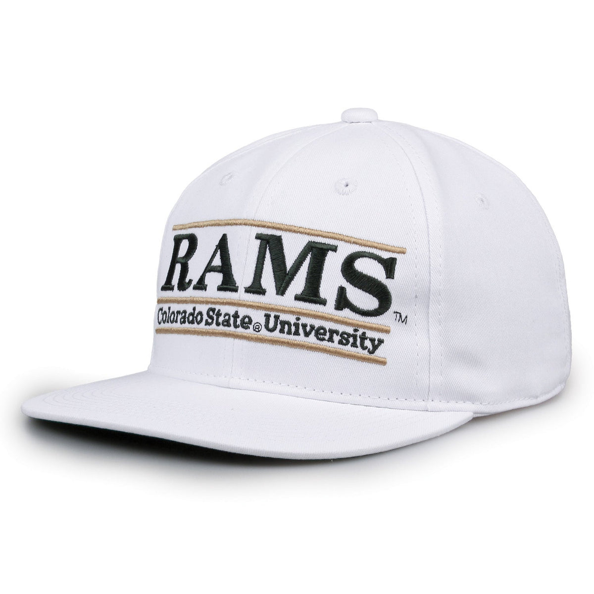 Colorado State Rams Retro Bar Snapback - White, alternate view 1