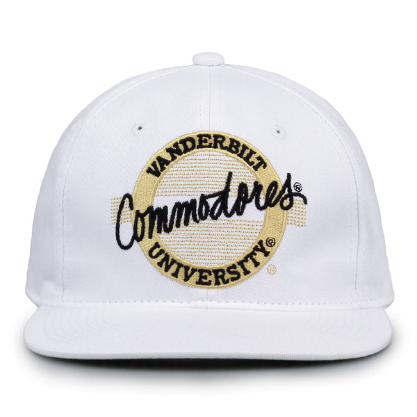 Vanderbilt Retro Circle Snapback - White