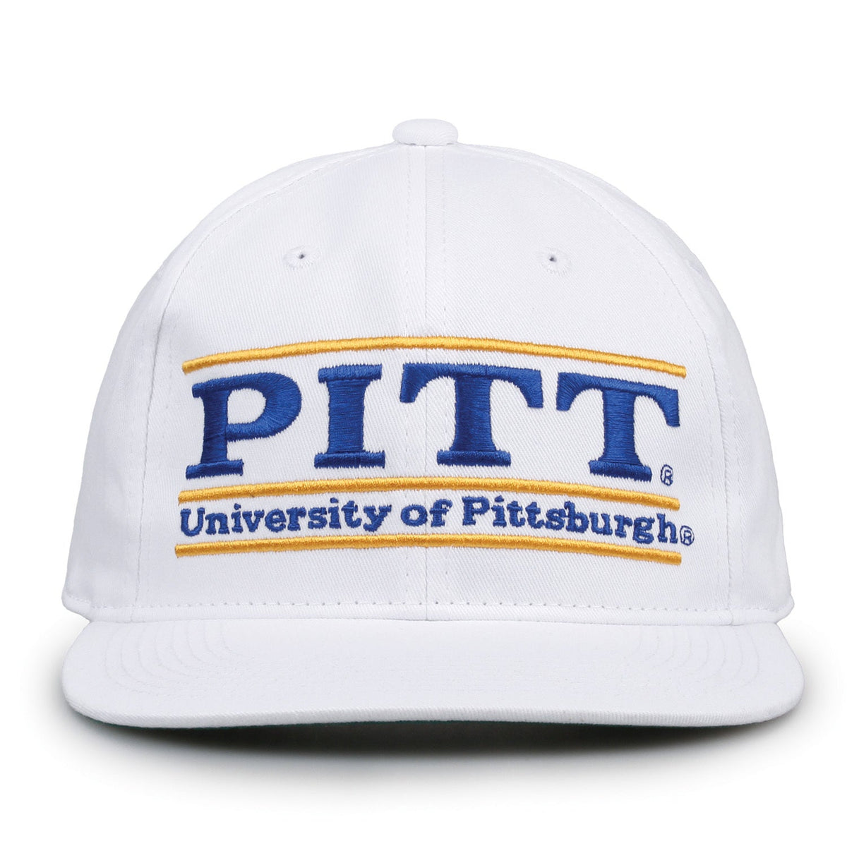 Pittsburgh Panthers Retro Bar Snapback - White, front view