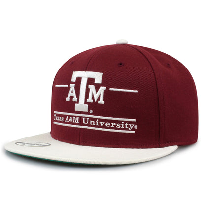 Texas A&M University Contrast Brim Split Bar Snapback