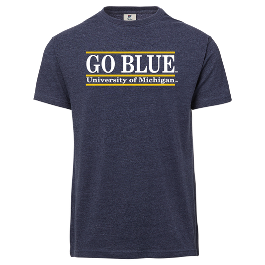 Michigan Go Blue Bar Tee