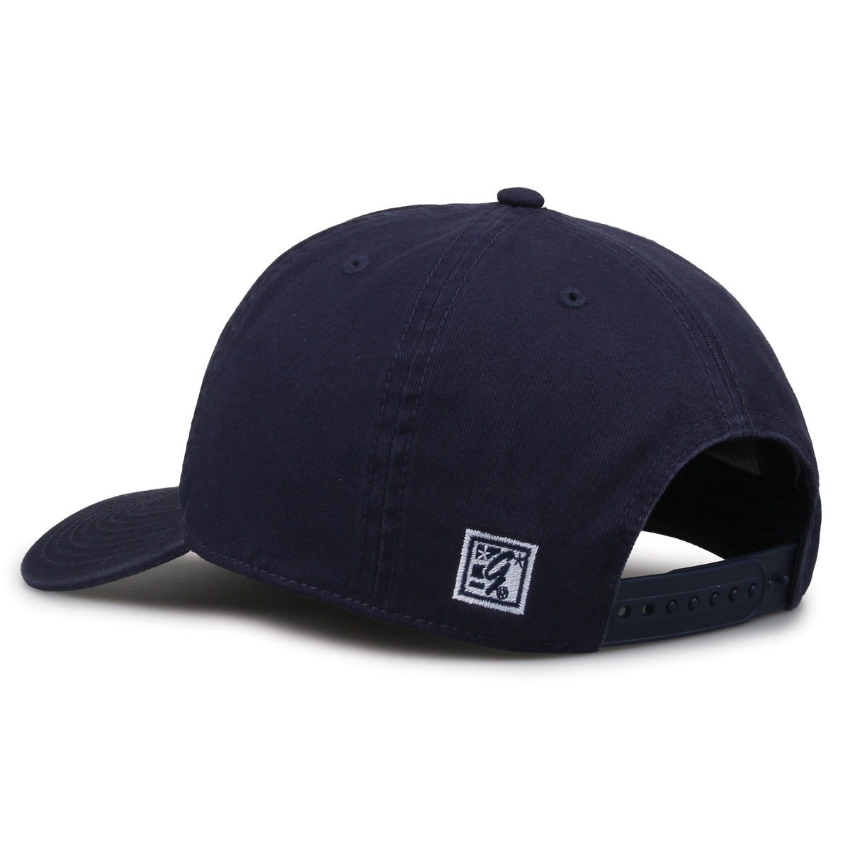 Penn State Nittany Lions Original Heritage Bar Snapback in navy, rear view showing adjustable snapback closure