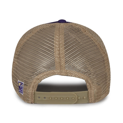 JMU Trucker Hat with Split Bar Soft Mesh Snapback