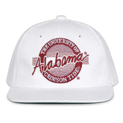 Retro Circle Snapback - White