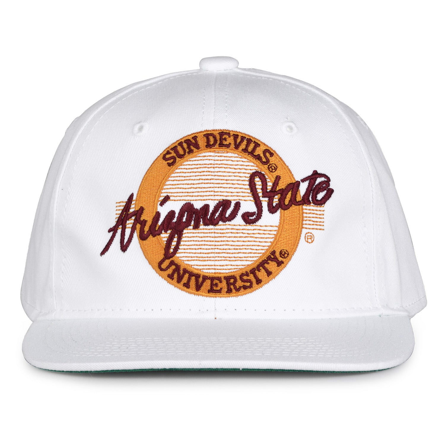 The Game Men's Arizona State Sun Devils White Circle Adjustable Hat