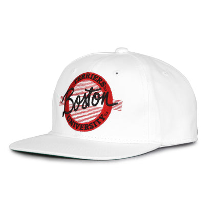 Boston University Snapback Hat Retro Circle Design