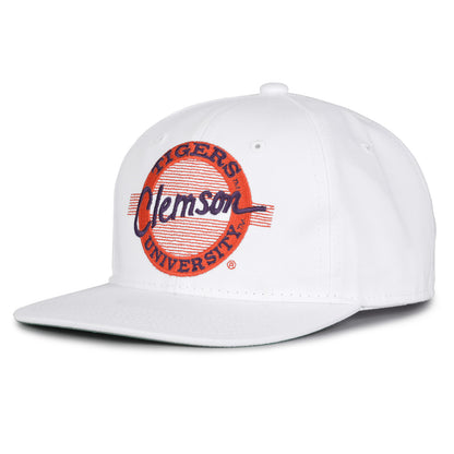 Clemson Snapback Hat Retro Circle Design