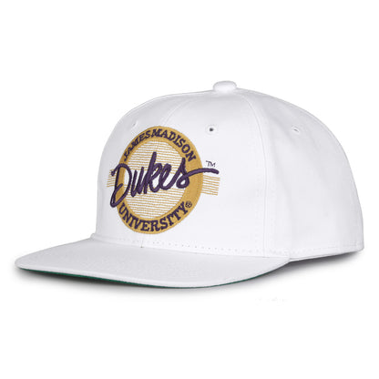 JMU Snapback Hat Retro Circle Design