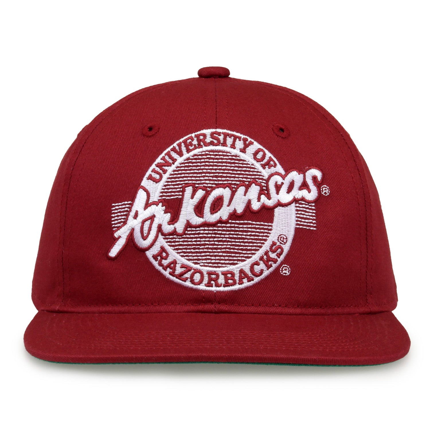 Straw Hat Razorback Arkansas Razorbacks Retro Circle Snapback – The Game Caps