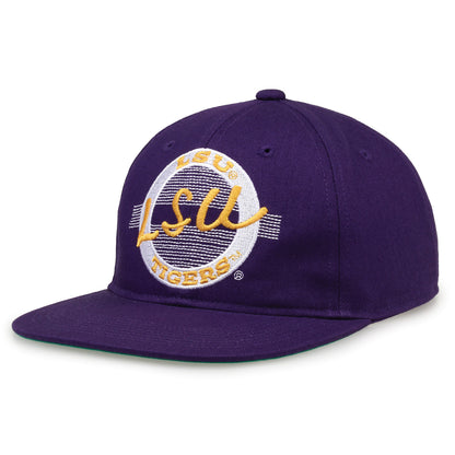 LSU Snapback Hat Retro Circle Design