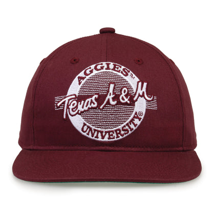 Texas A&M Snapback Hat Retro Circle Design